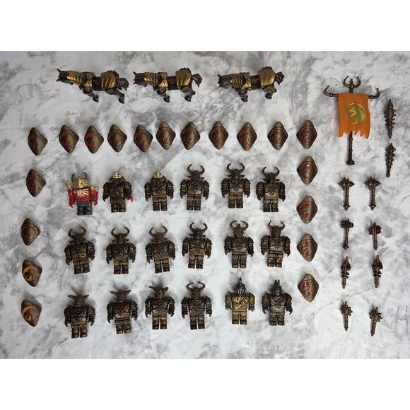Mega Bloks Krystal Dragons Fire Ice 59 piece Mini Figure Horse Weapon Parts Lot - Picture 2 of 9